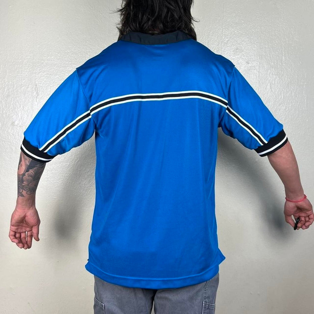 Vintage 90s Nike Blue Soccer Jersey / XL