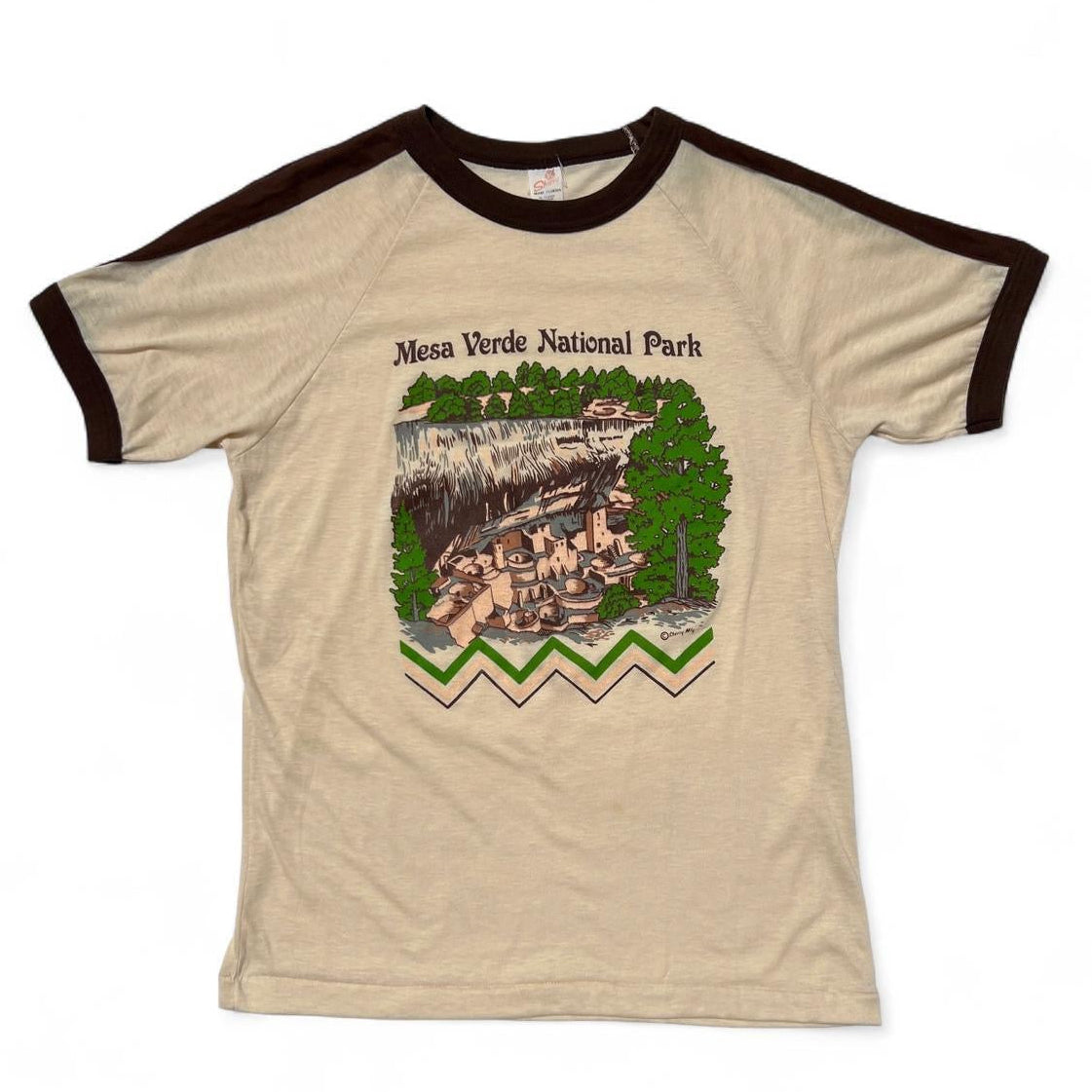 70s Mesa Verde National Park Ringer Tee
