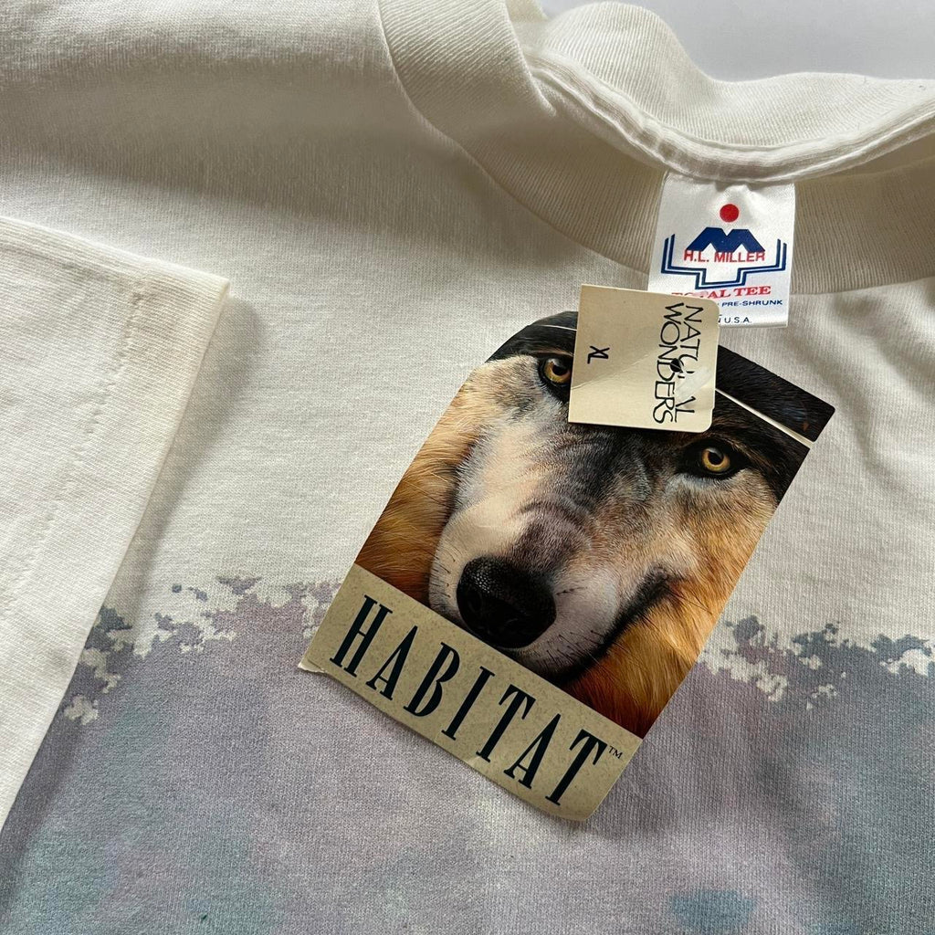 Vintage 90s Habitat Tiger Double Sided T-Shirt / XL