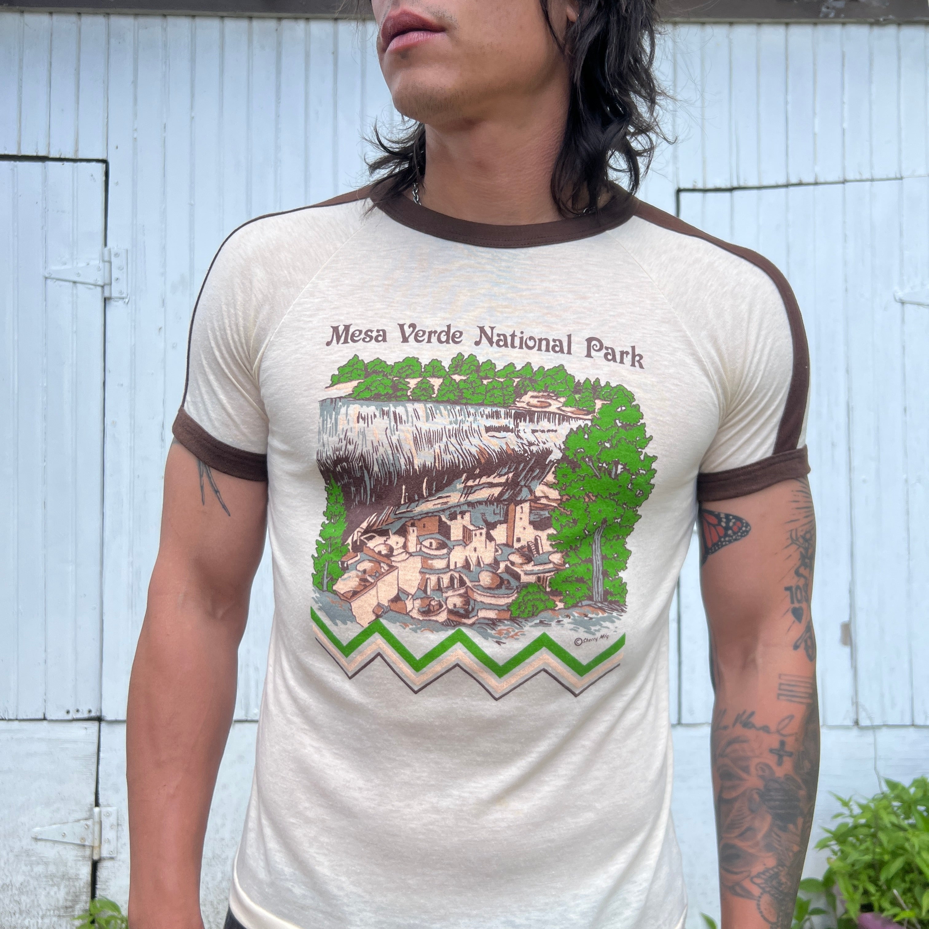 70s Mesa Verde National Park Ringer Tee