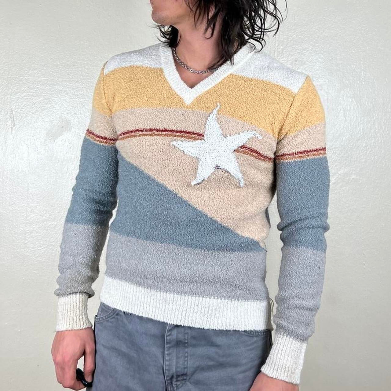 70s Star Sweater / Medium