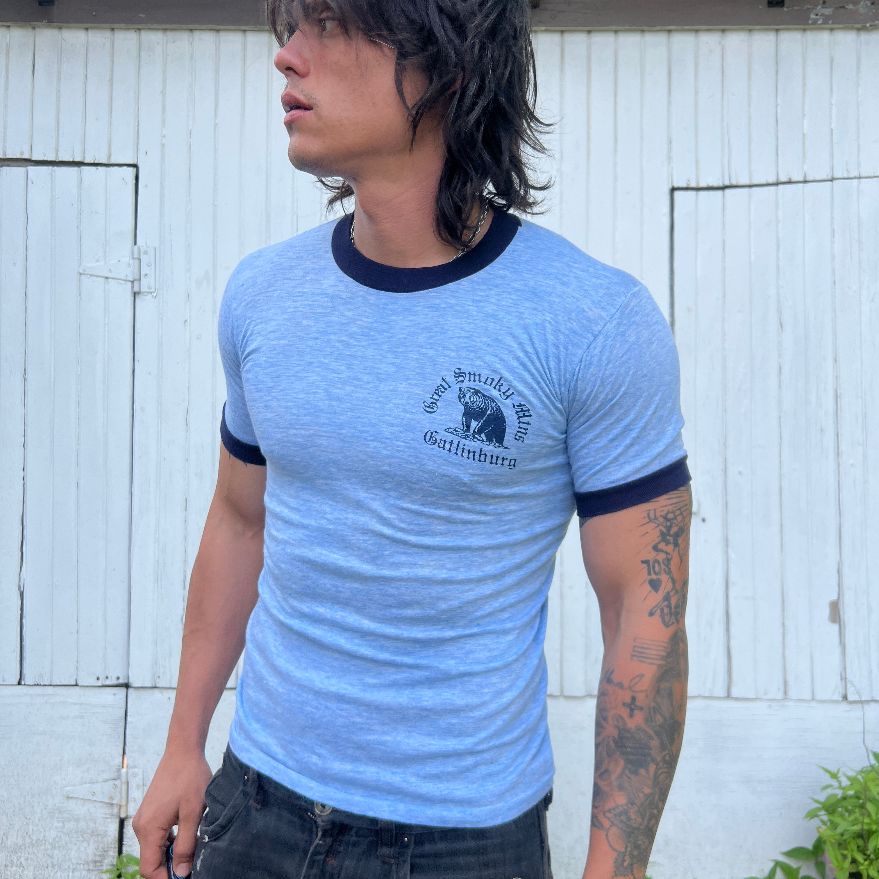 70s Great Smoky Mountains Ringer Tee