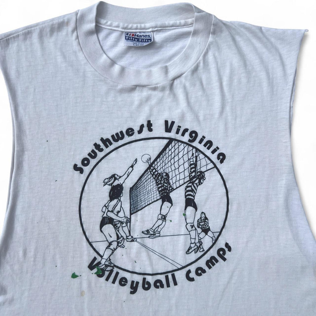Vintage 80s Southwest Virginia Volleyball Camp Tank Top / Large