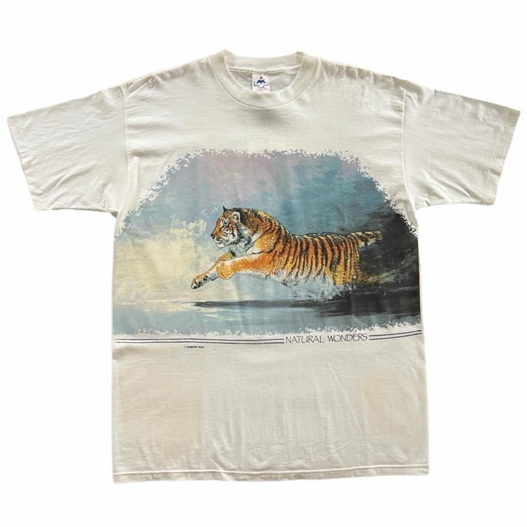 Vintage 90s Habitat Tiger Double Sided T-Shirt / XL