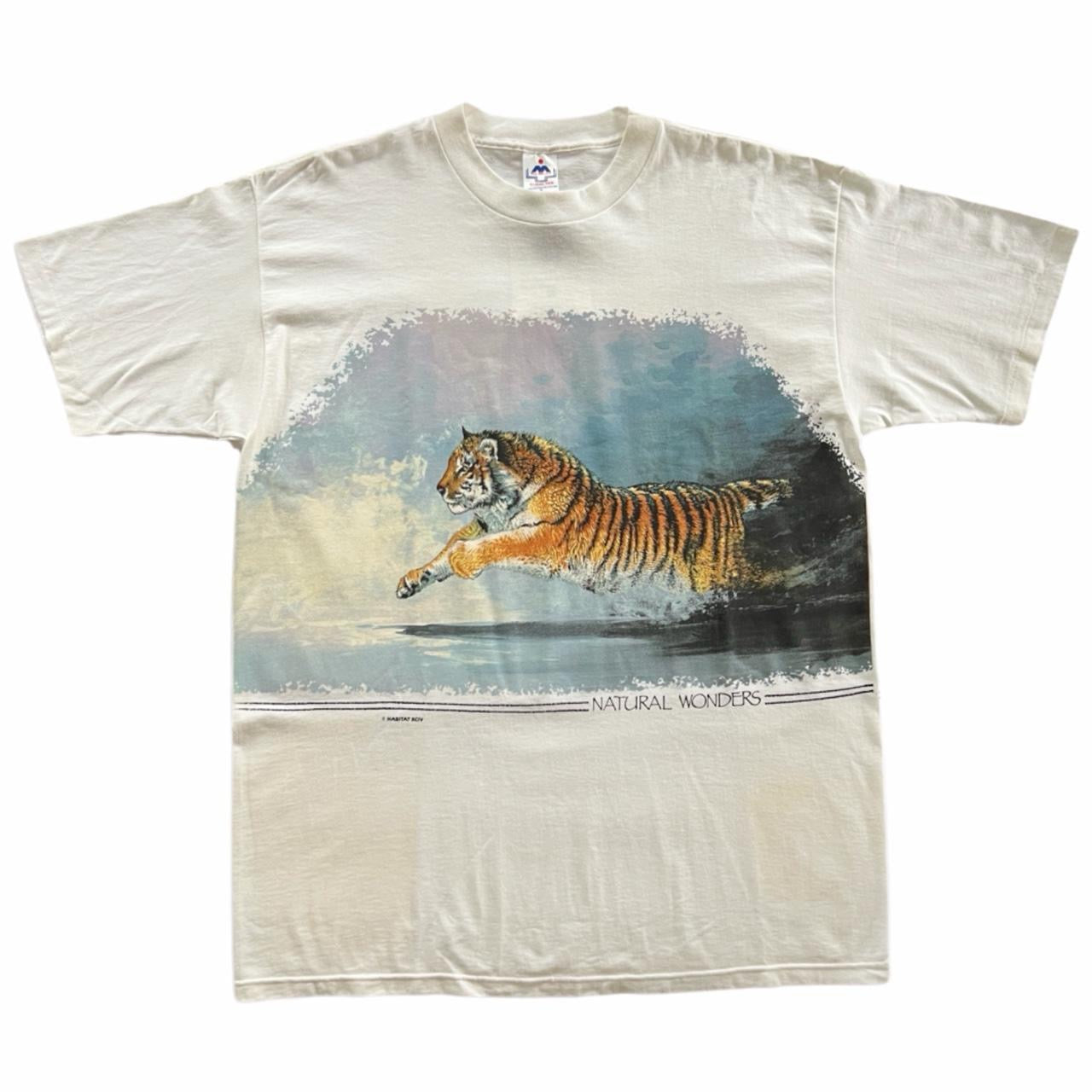 Vintage 90s Habitat Tiger Double Sided T-Shirt / XL