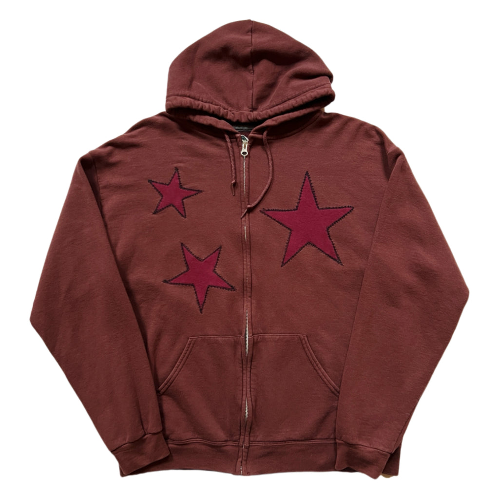 Burgundy Star Hoodie / Large