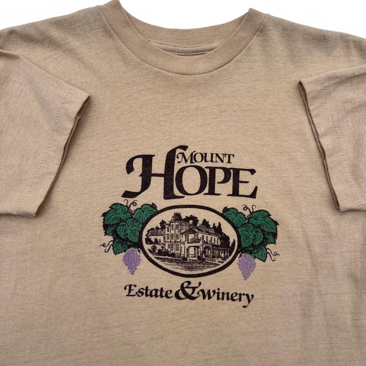 Vintage 70s Mount Hope Estate Winery Tee / fits like S/M