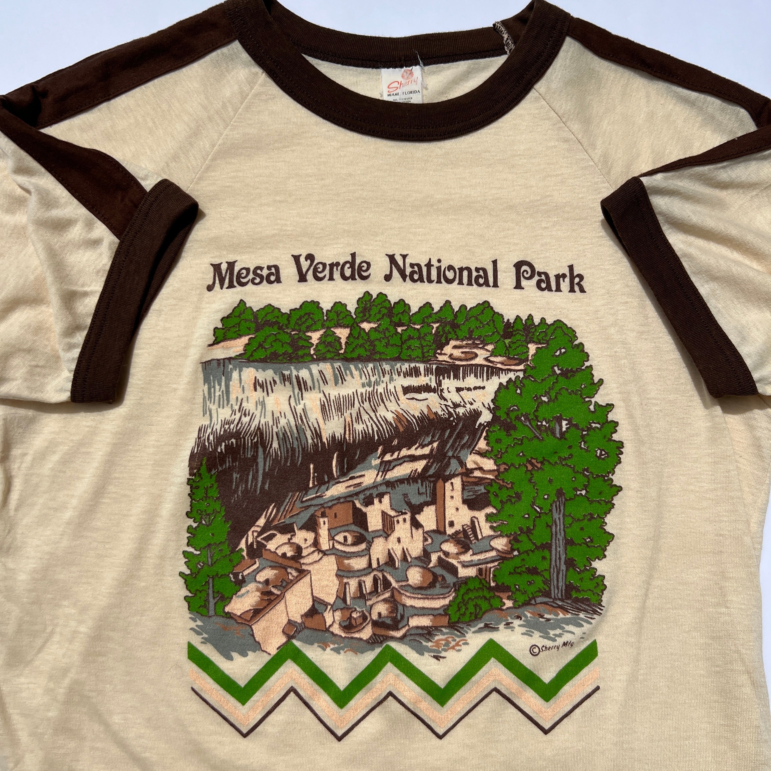 70s Mesa Verde National Park Ringer Tee