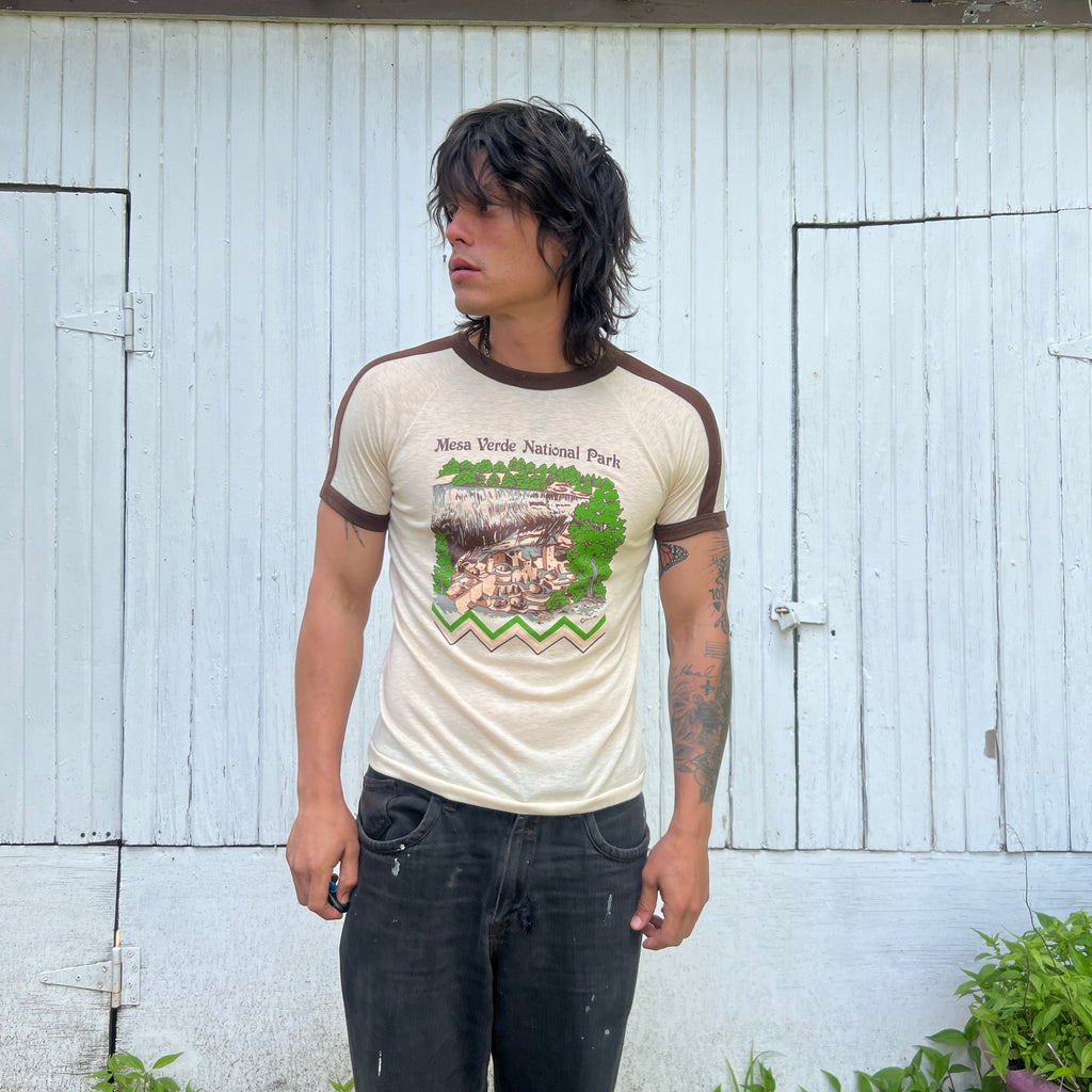 70s Mesa Verde National Park Ringer Tee