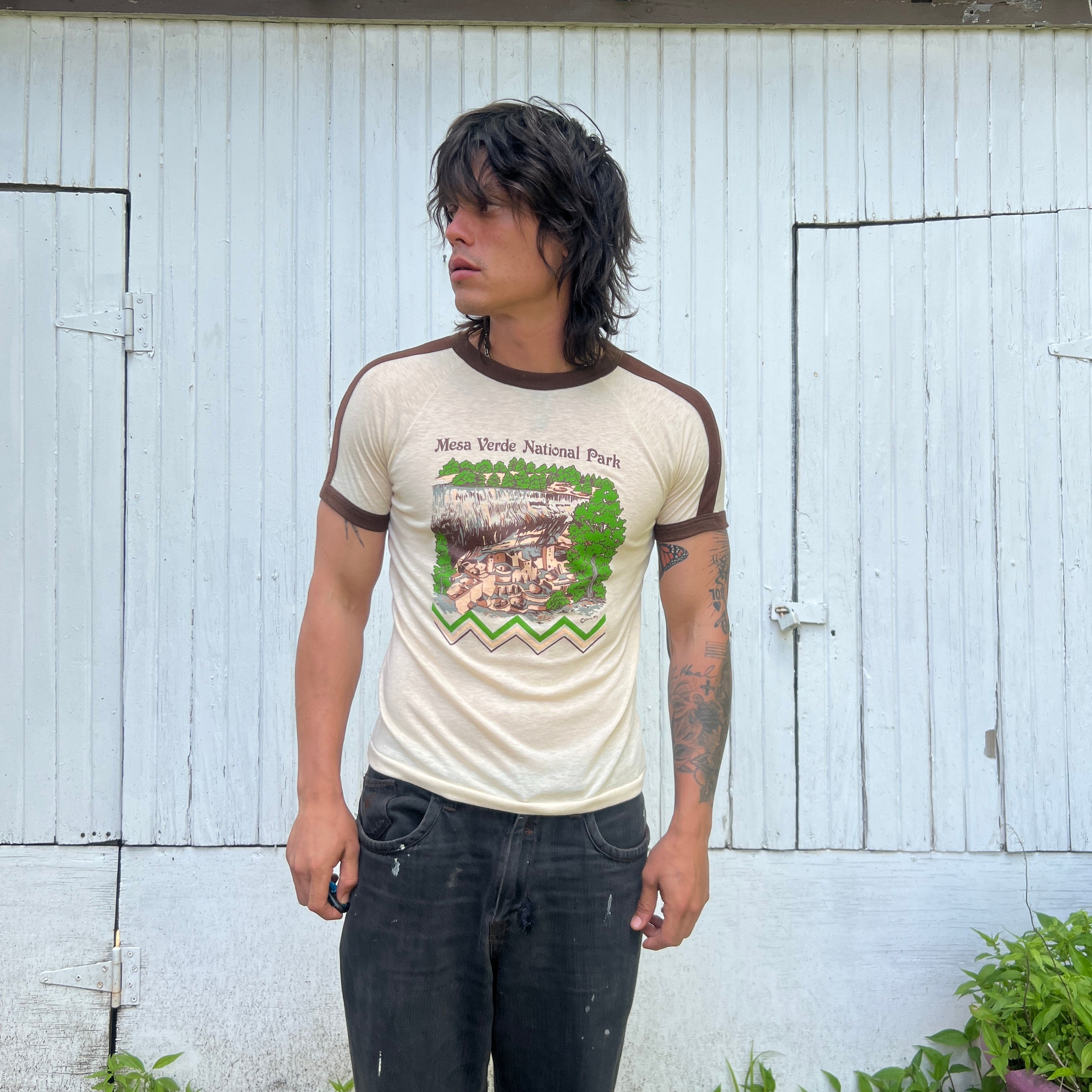 70s Mesa Verde National Park Ringer Tee