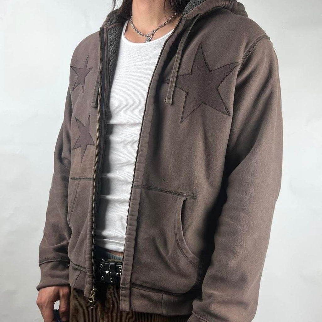 Brown Star Hoodie / XL