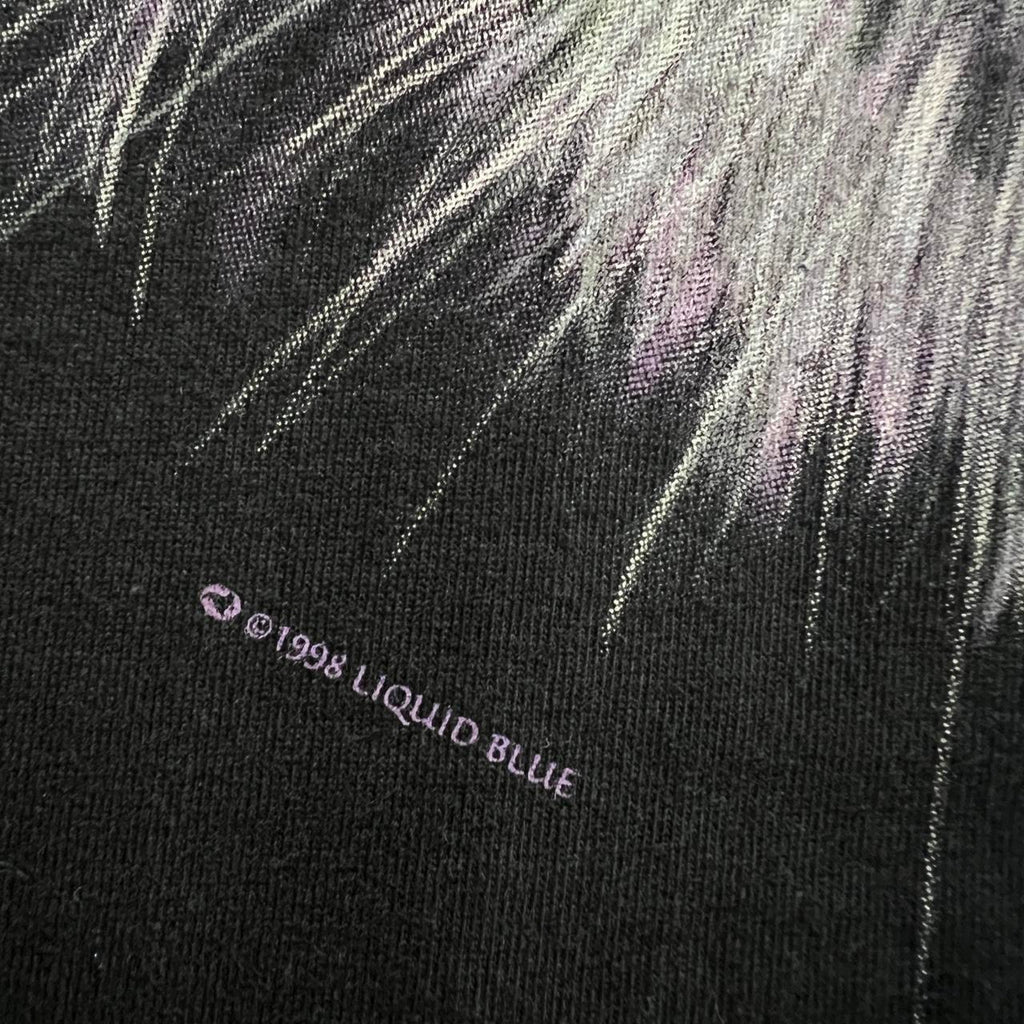 Vintage 90s Liquid Blue White Tiger Double Sided T-Shirt / XL