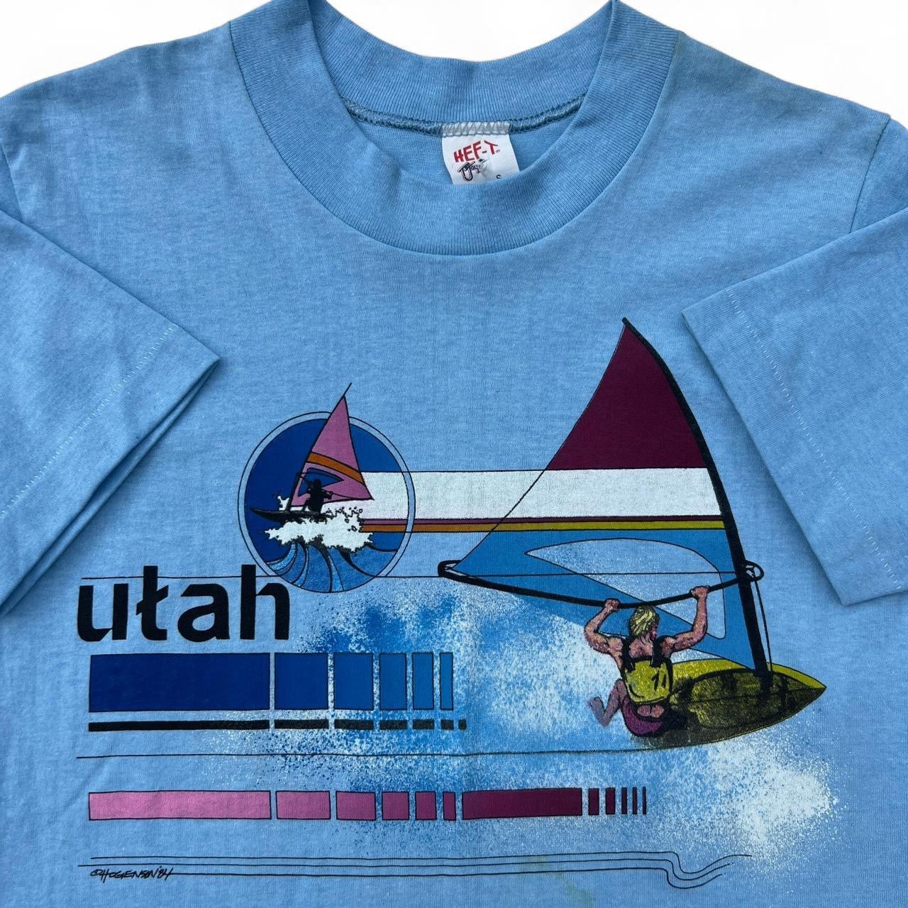 Vintage 80s Utah Wind Surfing Tee / Medium