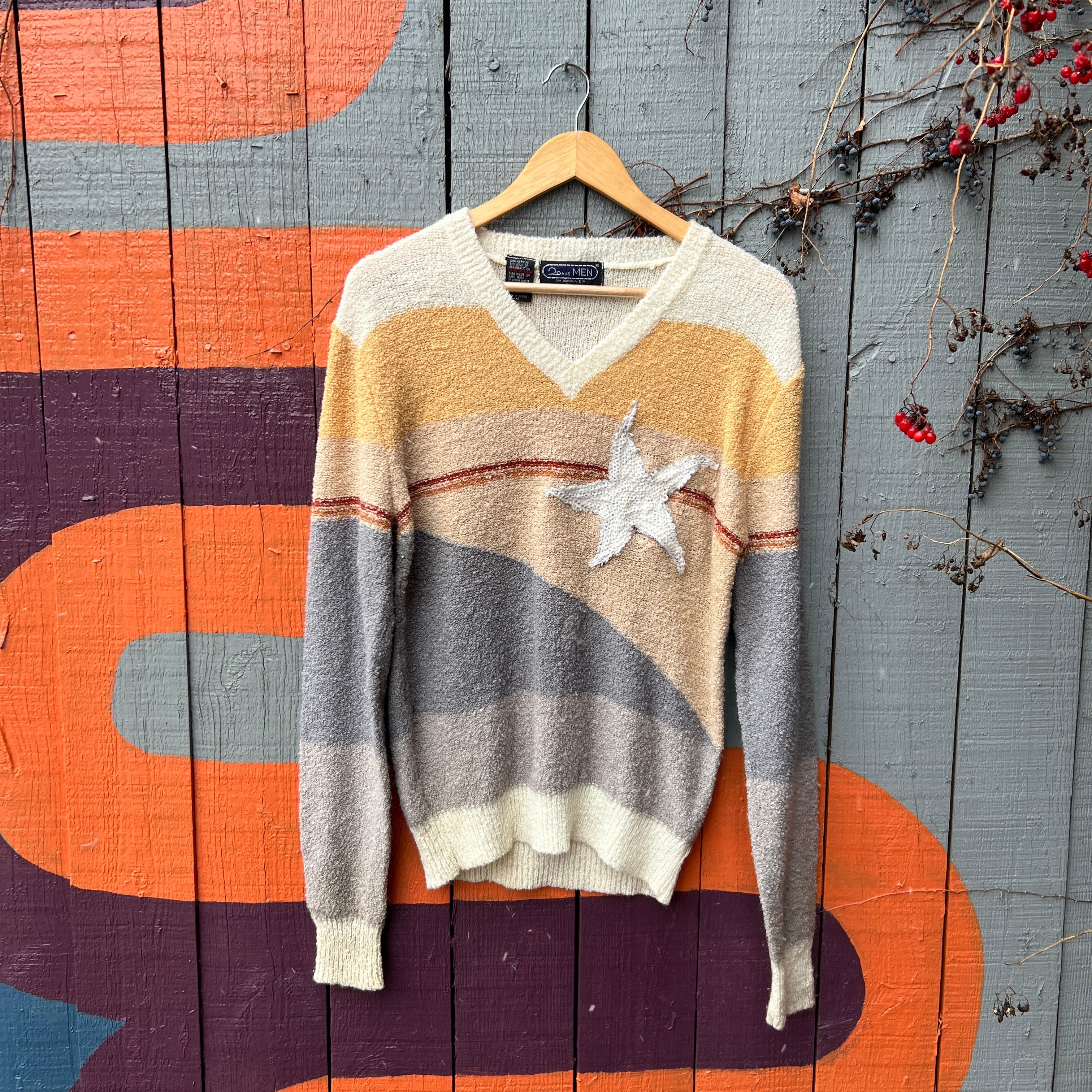 70s Star Sweater / Medium