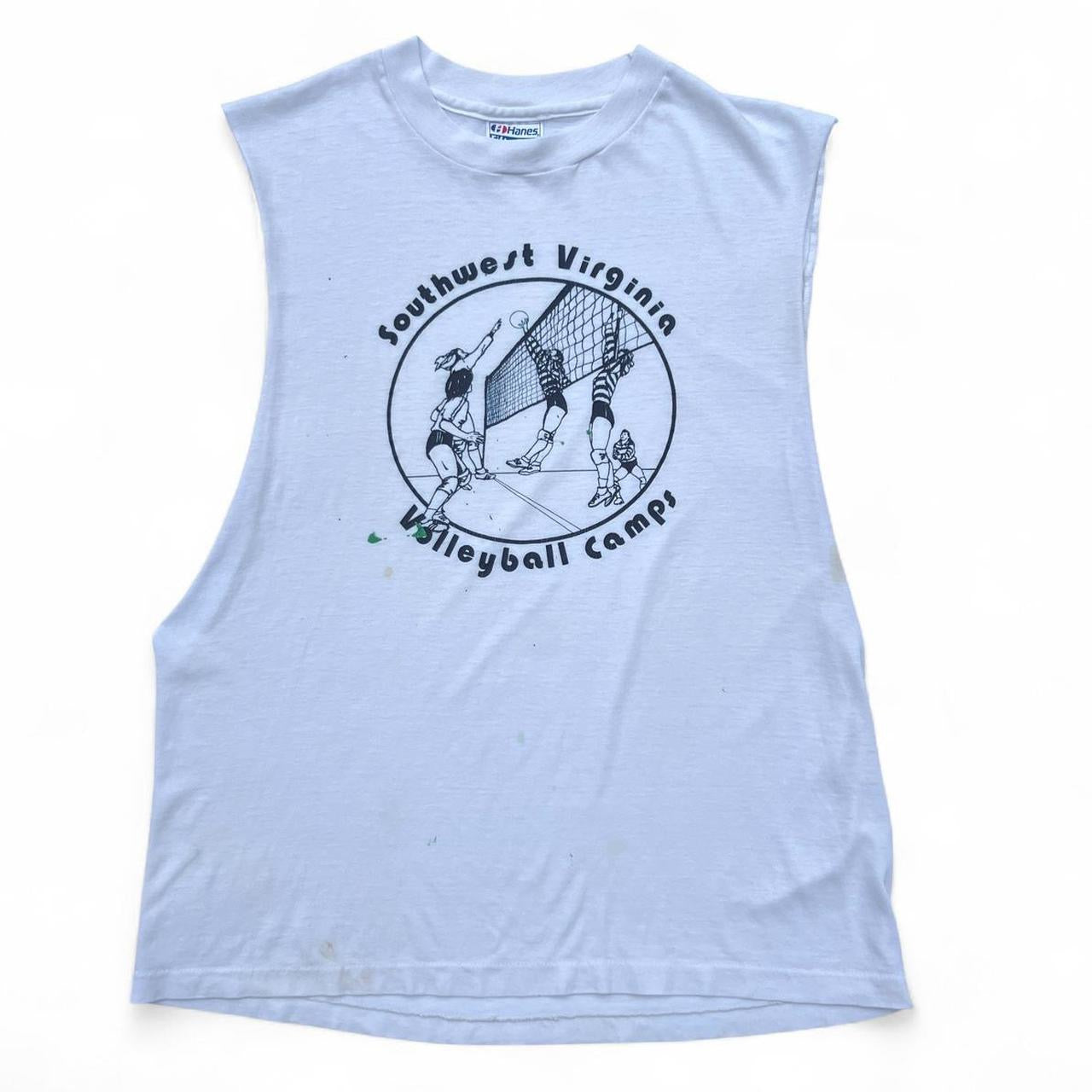 Vintage 80s Southwest Virginia Volleyball Camp Tank Top / Large